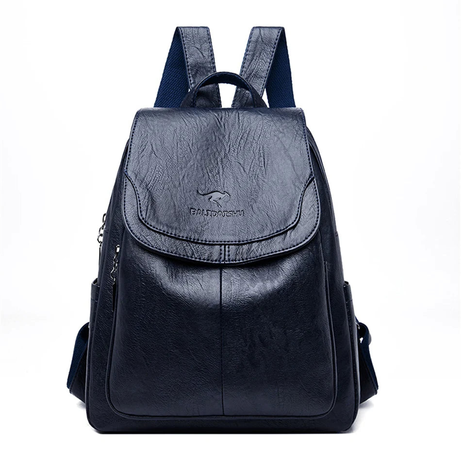 Freja | PU Leather Anti-Theft Backpack