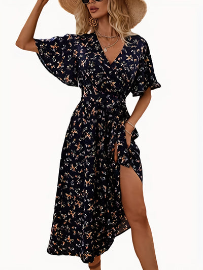 Julia | Floral Flutter Sleeve Dress