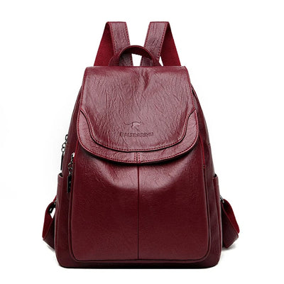 Freja | PU Leather Anti-Theft Backpack