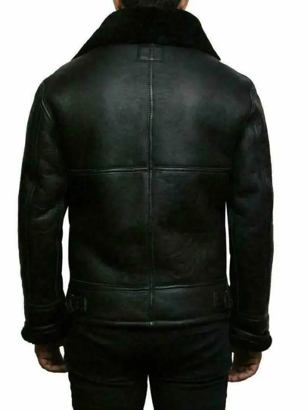 Maurice | PU Leather Shearling Jacket