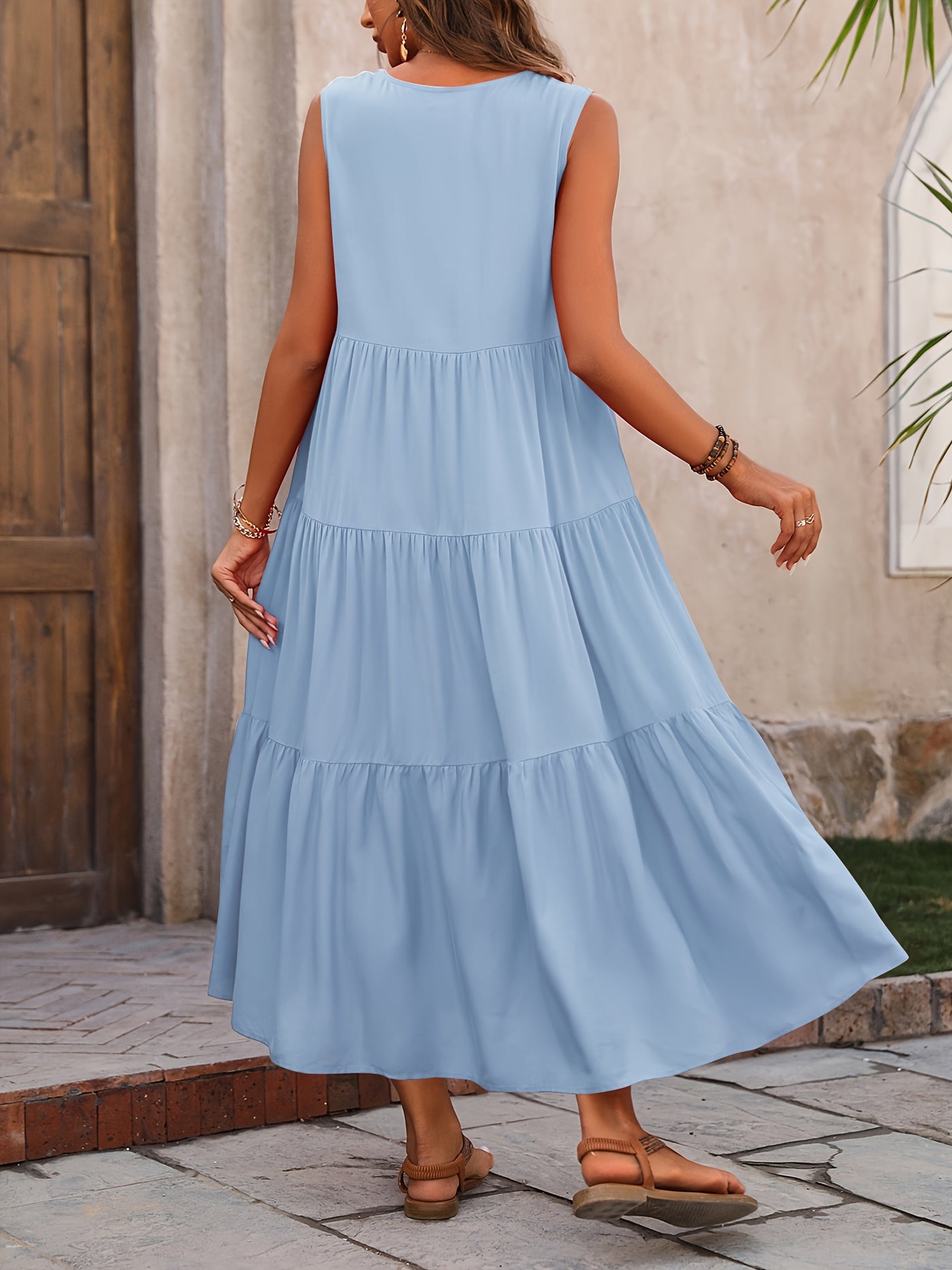 Anya | V Neck Ruffle Dress