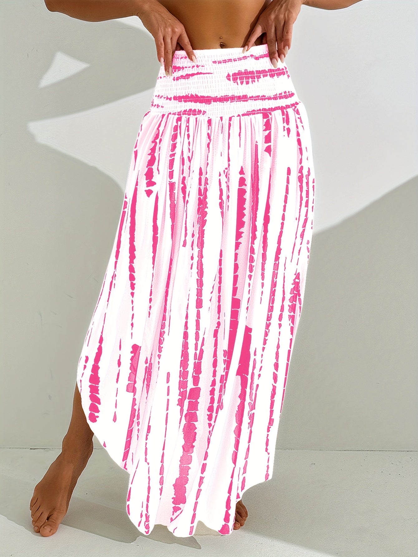 Samantha | Flared Waist Pleated Long Skirt