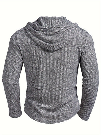 Aaron | Ribbed Long Sleeve Hooded