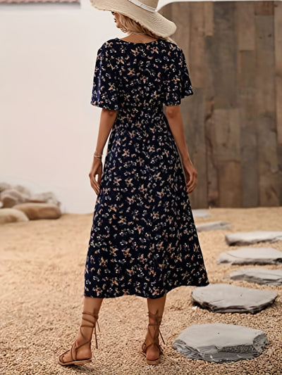 Julia | Floral Flutter Sleeve Dress