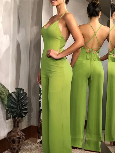 Ivy | Backless Strappy Jumpsuit