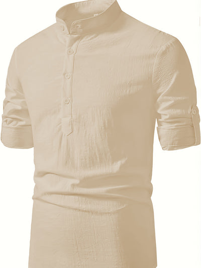 David | Casual Henley Shirt