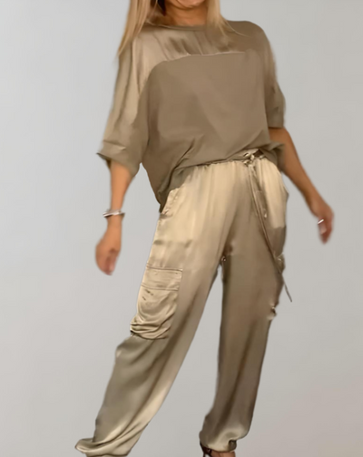 Shirley | Silky Cargo Lounge Set