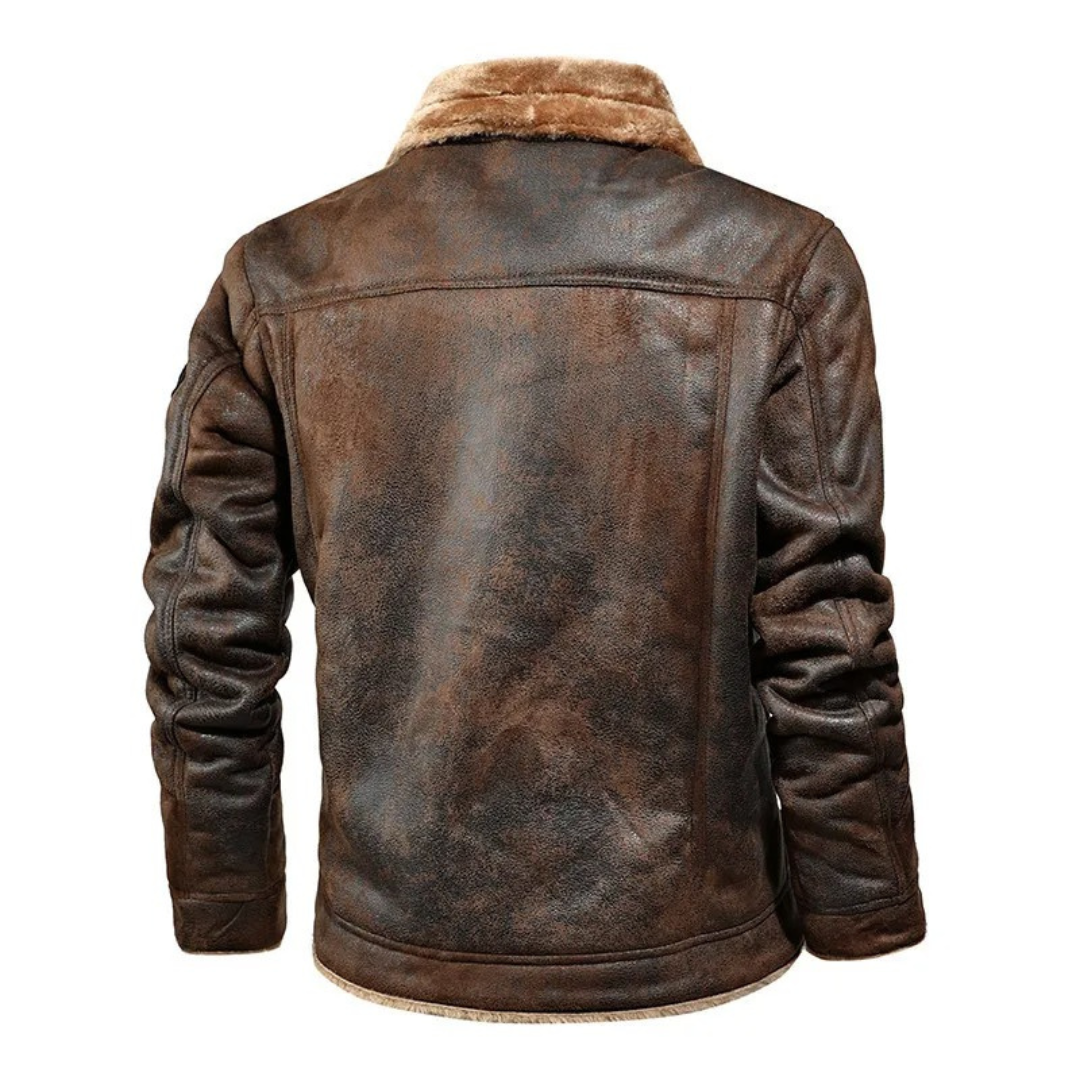 Jesper | PU Leather Aviator Jacket