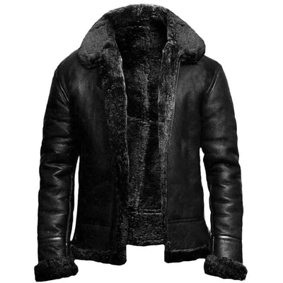 Maurice | PU Leather Shearling Jacket