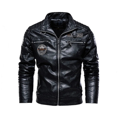 Alexandre | Vintage PU Leather Biker Jacket