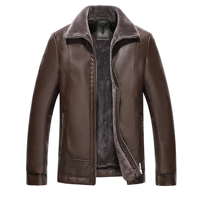 Mathis | PU Leather Winter Jacket