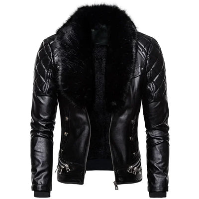 Thiago | PU Leather Fur Jacket