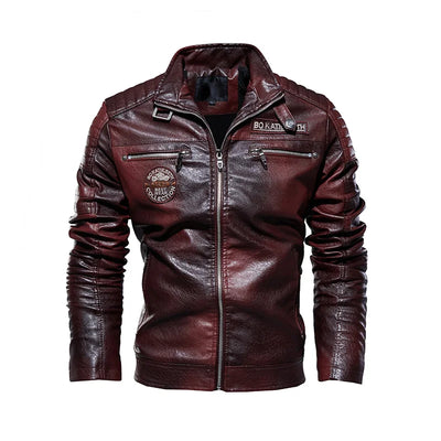 Alexandre | Vintage PU Leather Biker Jacket