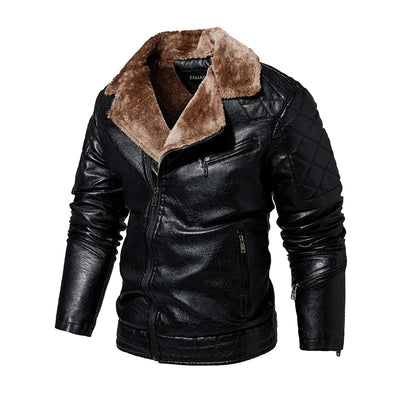 Gabriel | PU Leather Shearling Jacket