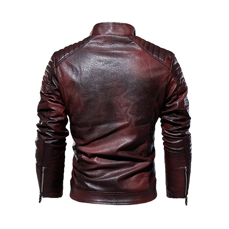 Alexandre | Vintage PU Leather Biker Jacket