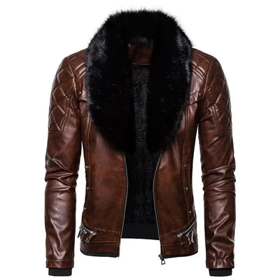 Thiago | PU Leather Fur Jacket