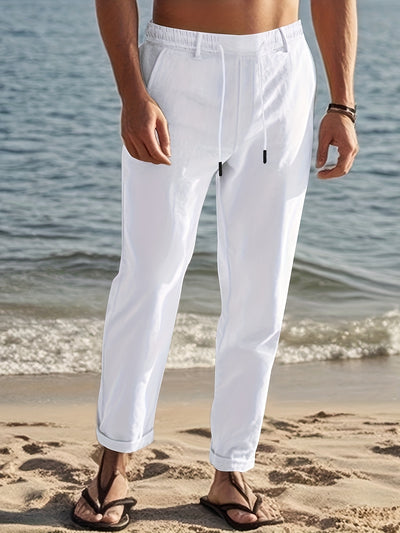 Kevin | Linen Drawstring Pants