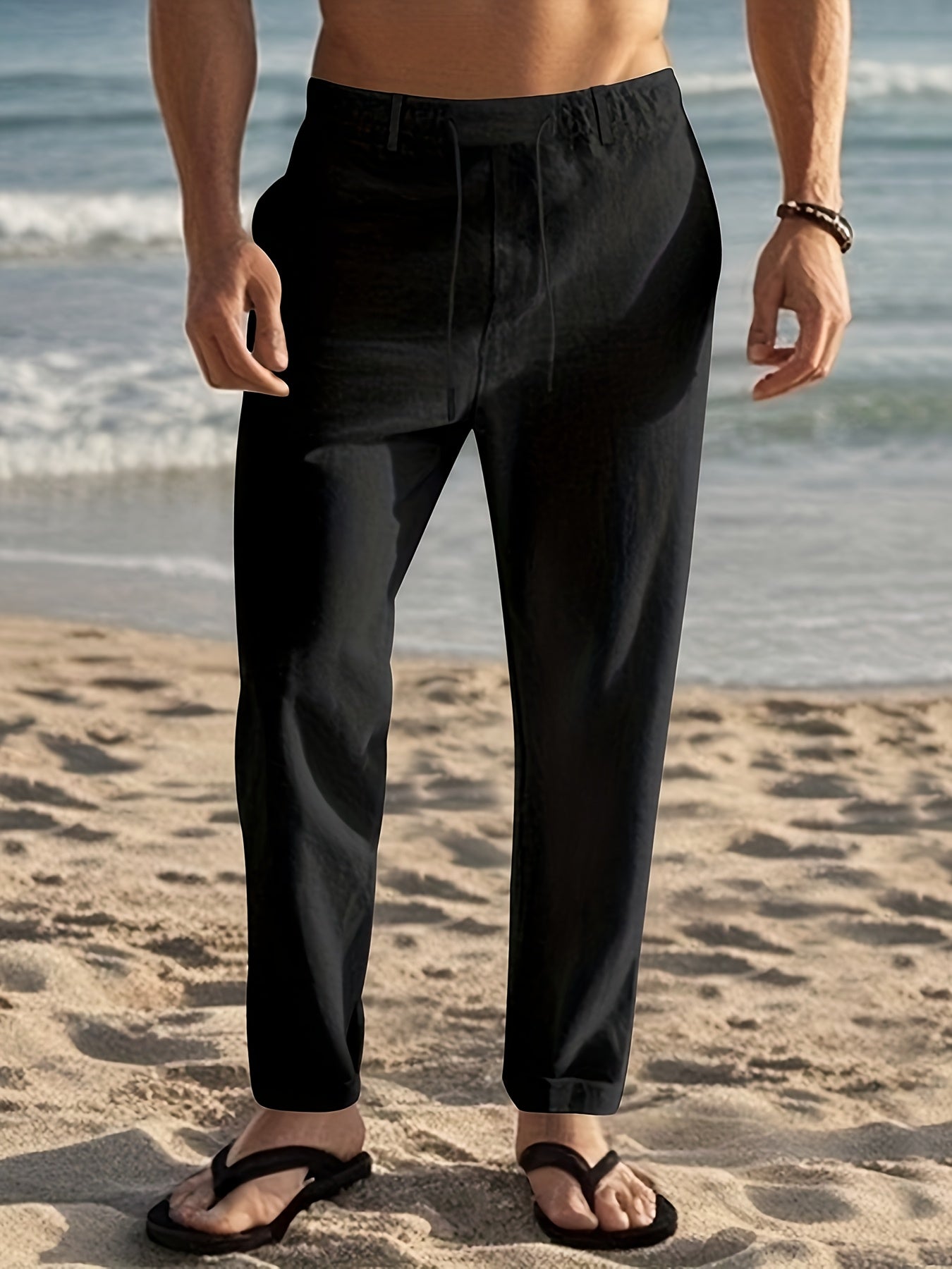 Kevin | Linen Drawstring Pants