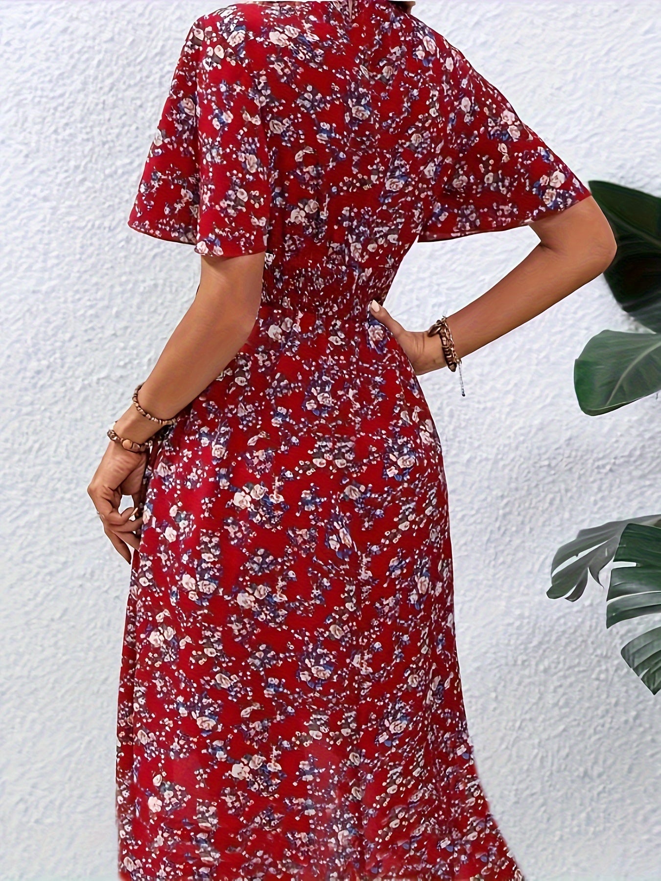 Julia | Floral Flutter Sleeve Dress