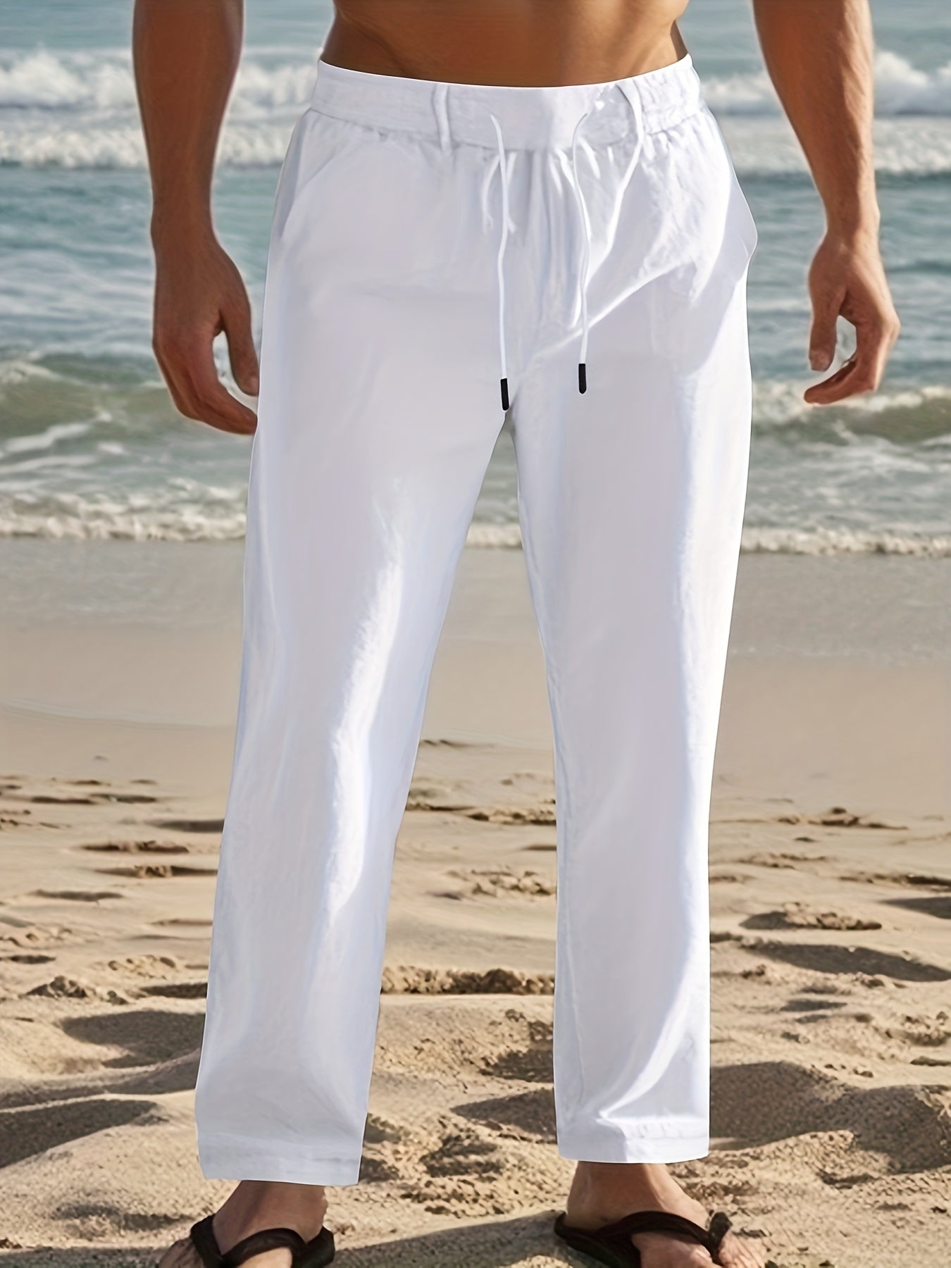 Kevin | Linen Drawstring Pants