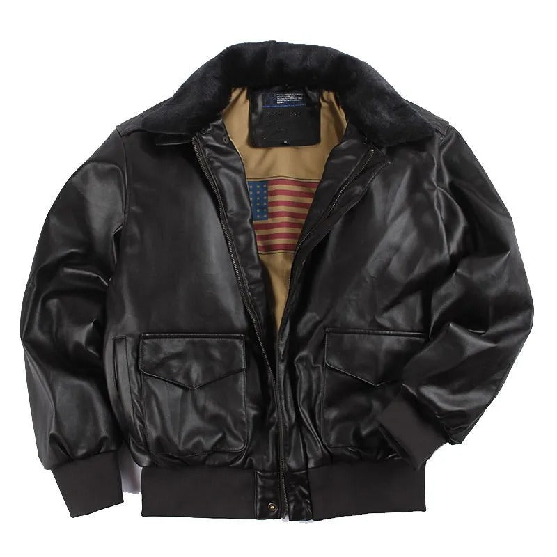 Ricky | Vintage PU Leather Jacket